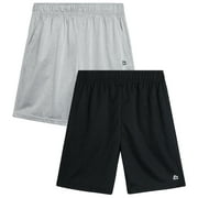RBX Boys' Athletic Shorts - 2 Pack Performance Jersey Gym Shorts with Elastic Waistband (Sizes: 8-16)